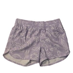 NWT Girl's Columbia Lilac Palm-Print Girls' Boarf Shorts Size XS